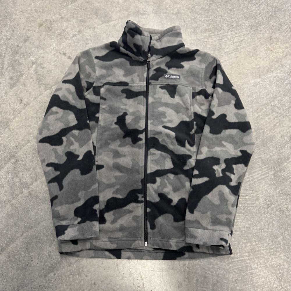 Columbia Jacket Womens Large Camo Full Zip High Neck Fleece Outdoor Ladies